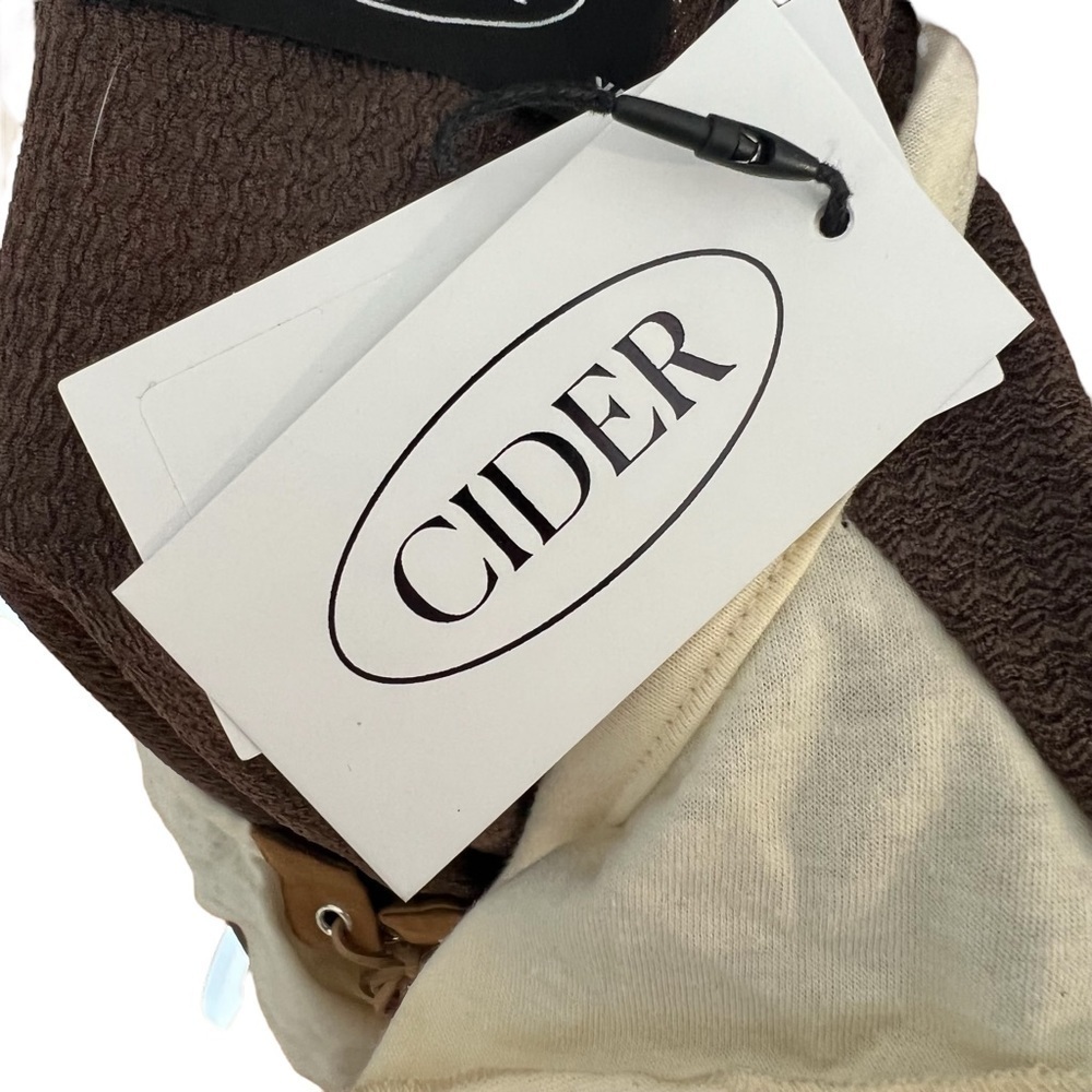 CIDER Lace Up Ruffle Blouse - Picture 8 of 8